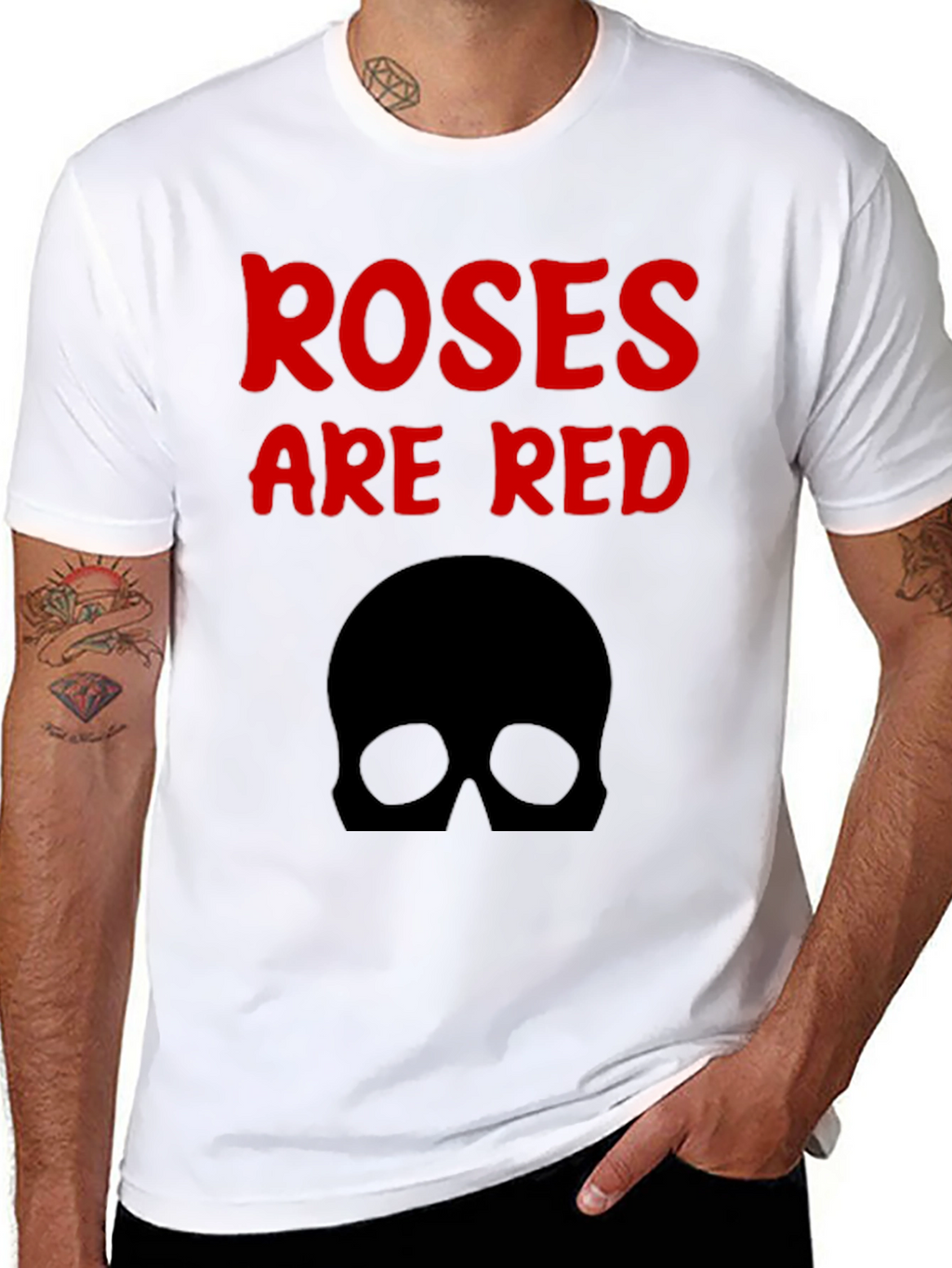 Roses Are Red Skull Graphic Tee