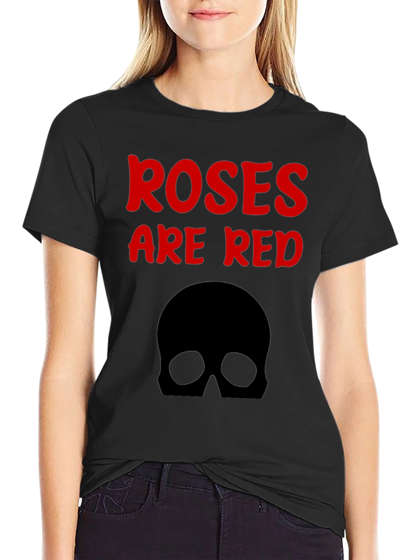 Roses Are Red Skull Graphic Tee