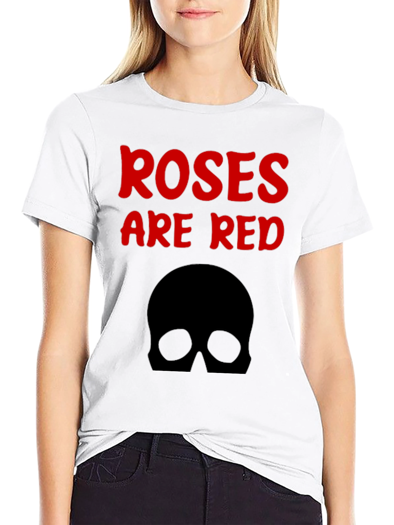 Roses Are Red Skull Graphic Tee