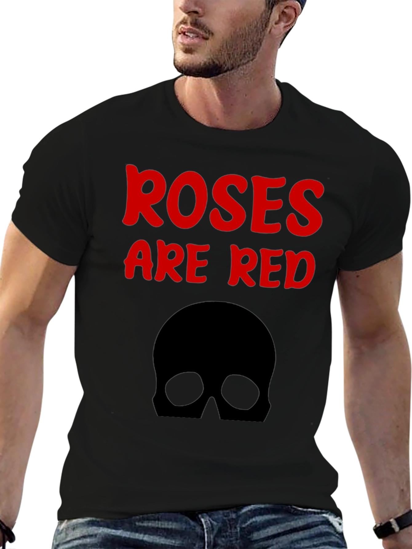Roses Are Red Skull Graphic Tee
