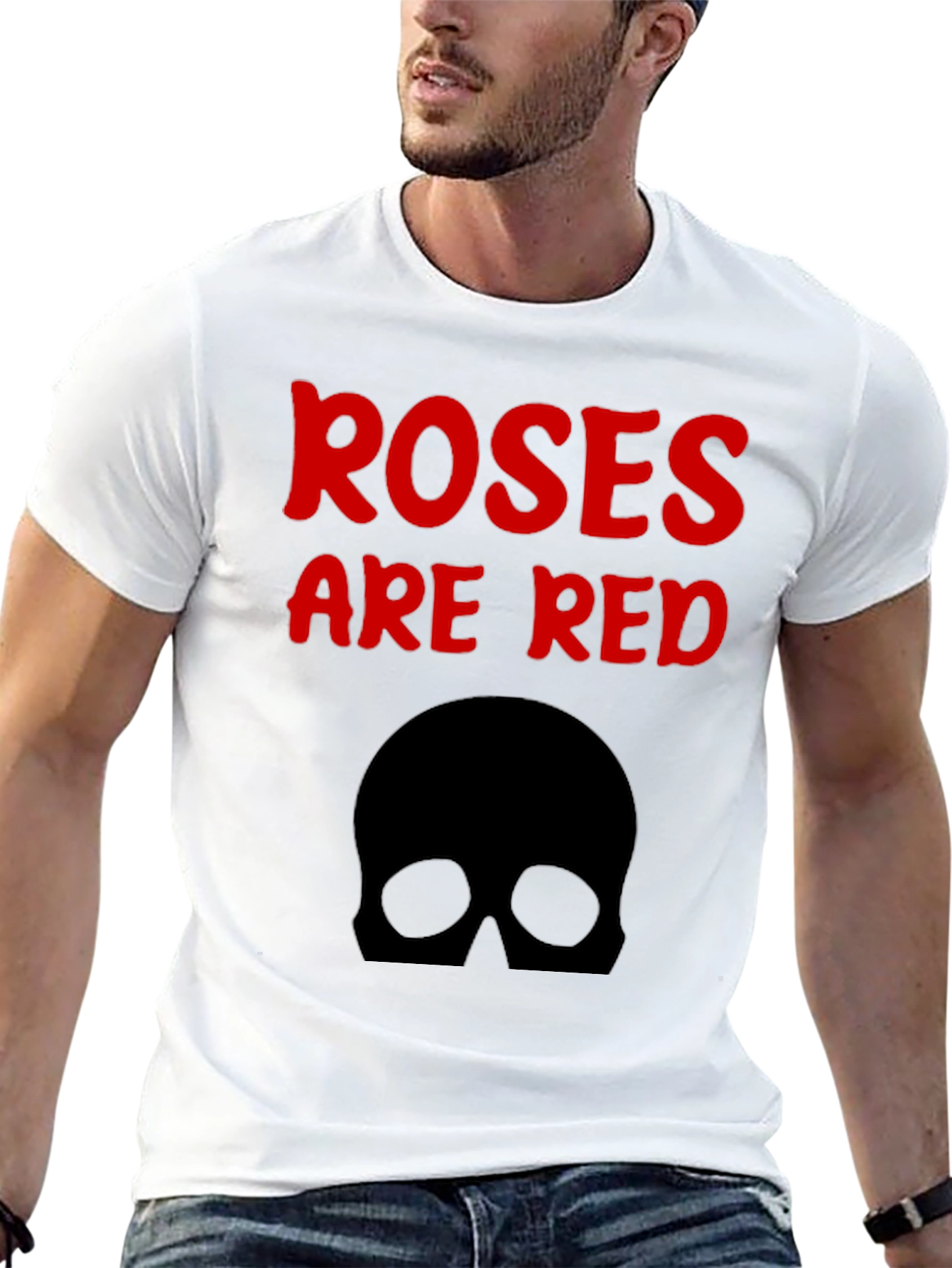 Roses Are Red Skull Graphic Tee