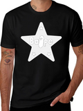Star Logo Black Tee - Casual Graphic T-Shirt