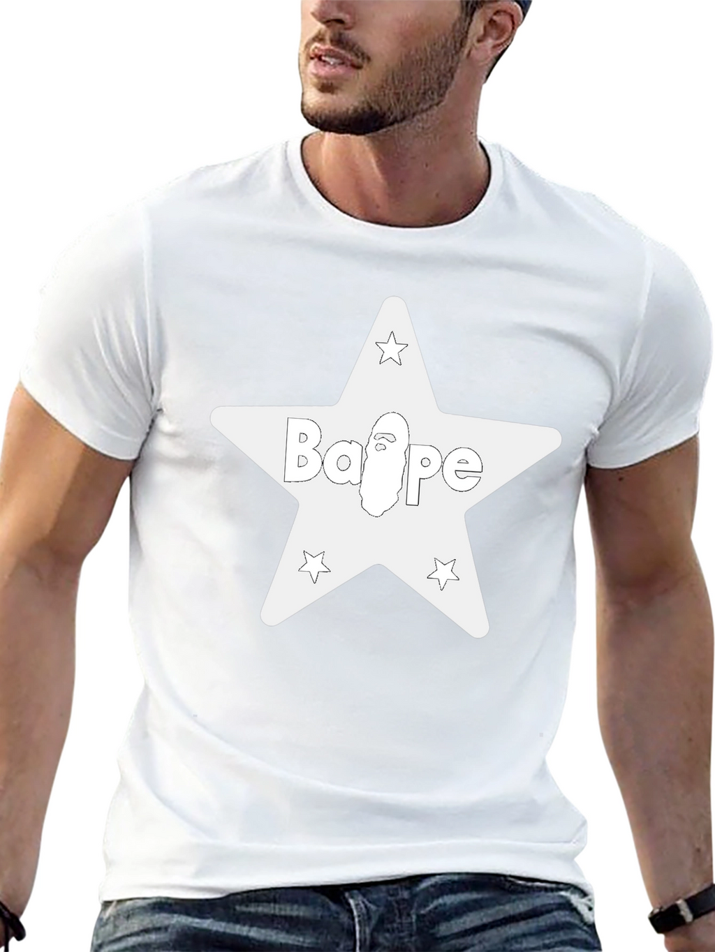 Star Logo Black Tee - Casual Graphic T-Shirt