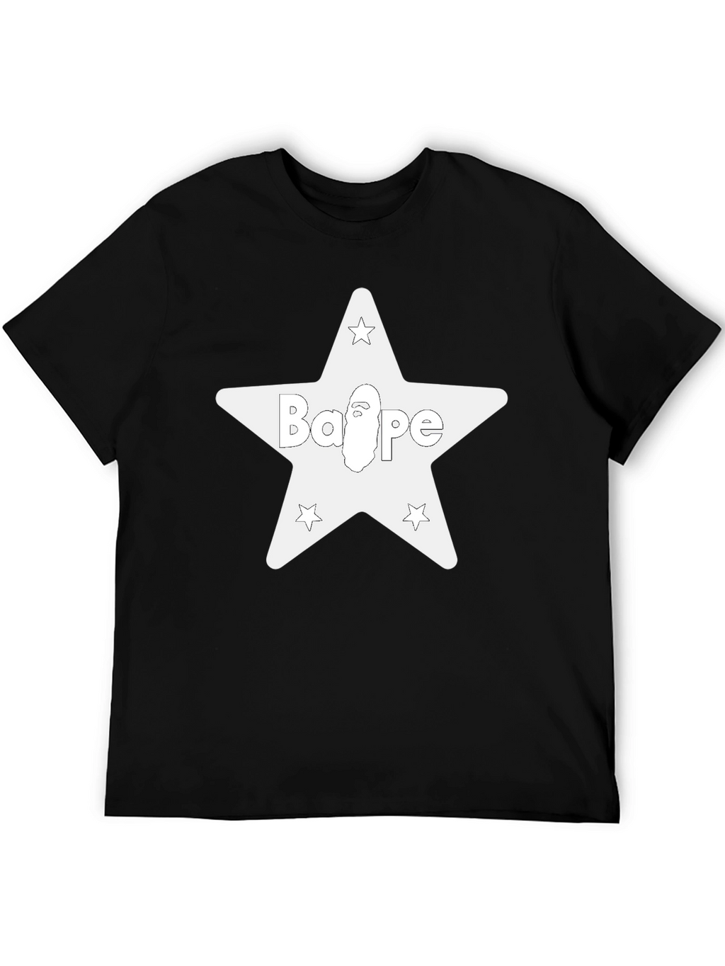Star Logo Black Tee - Casual Graphic T-Shirt