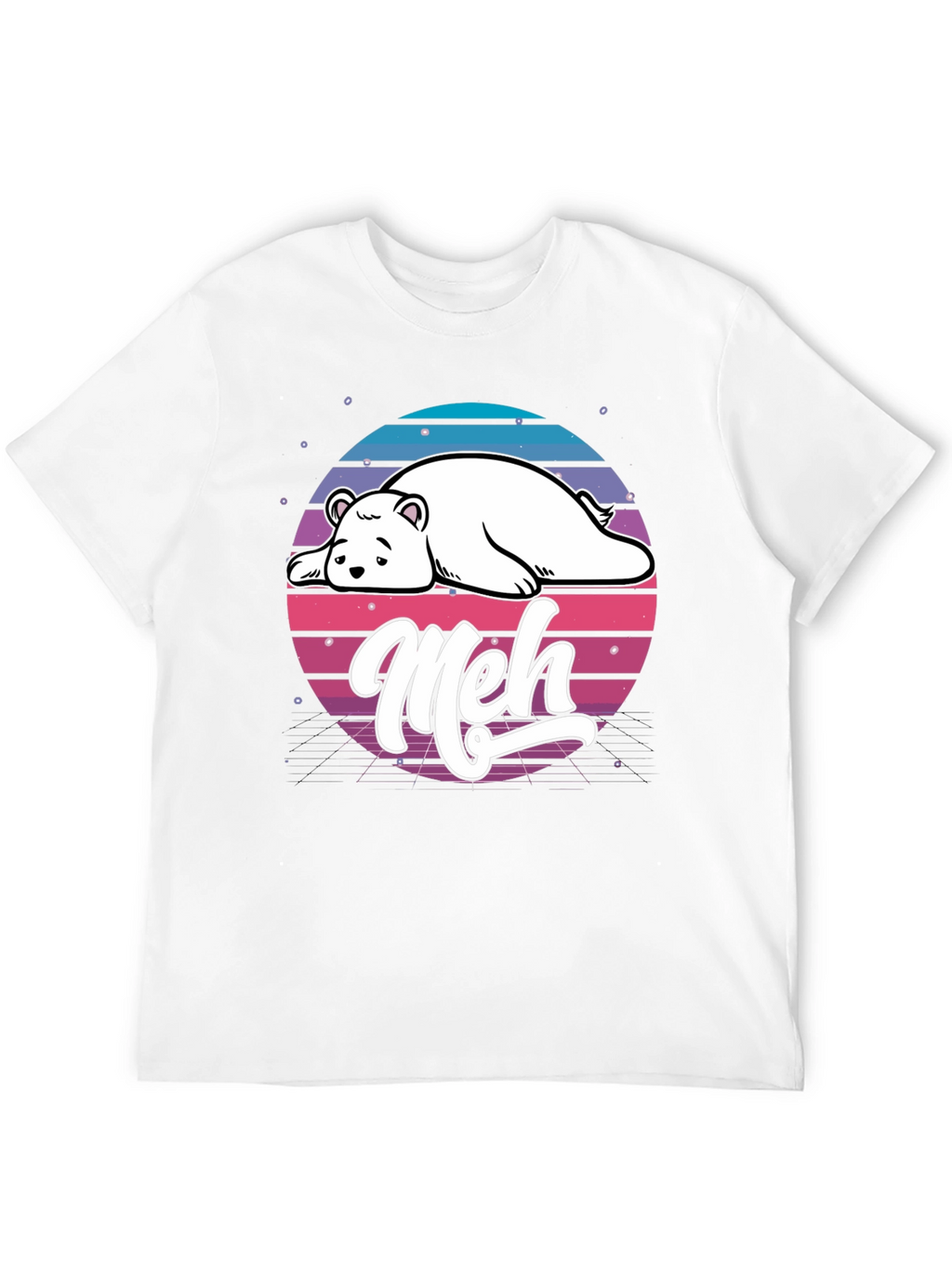 Meh Bear Retro T-Shirt - Lazy Days Aesthetic