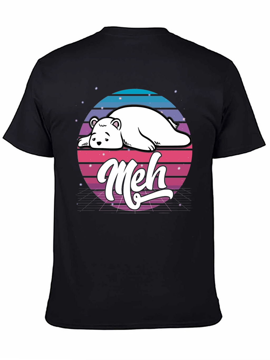 Meh Bear Retro T-Shirt - Lazy Days Aesthetic