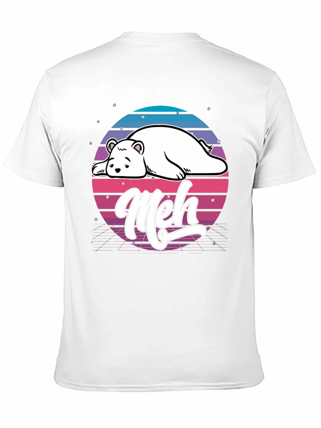Meh Bear Retro T-Shirt - Lazy Days Aesthetic