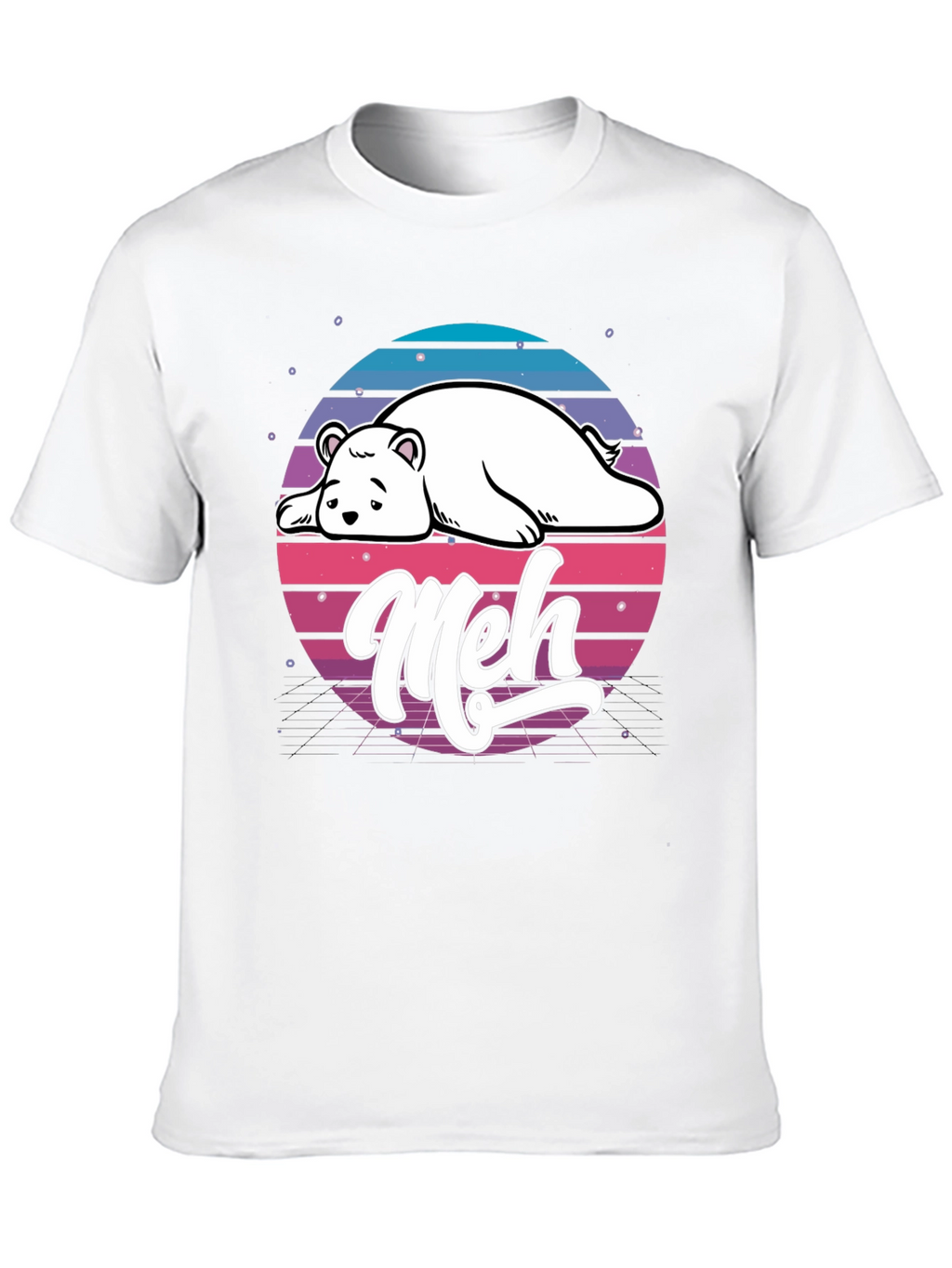 Meh Bear Retro T-Shirt - Lazy Days Aesthetic
