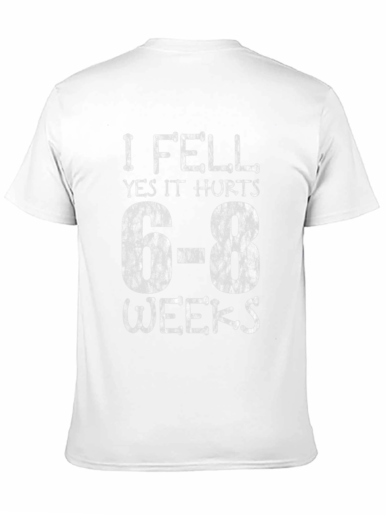 I Fell Yes It Hurts 6-8 Weeks Black T-Shirt