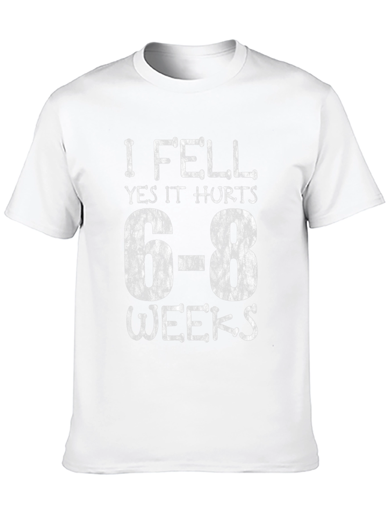 I Fell Yes It Hurts 6-8 Weeks Black T-Shirt
