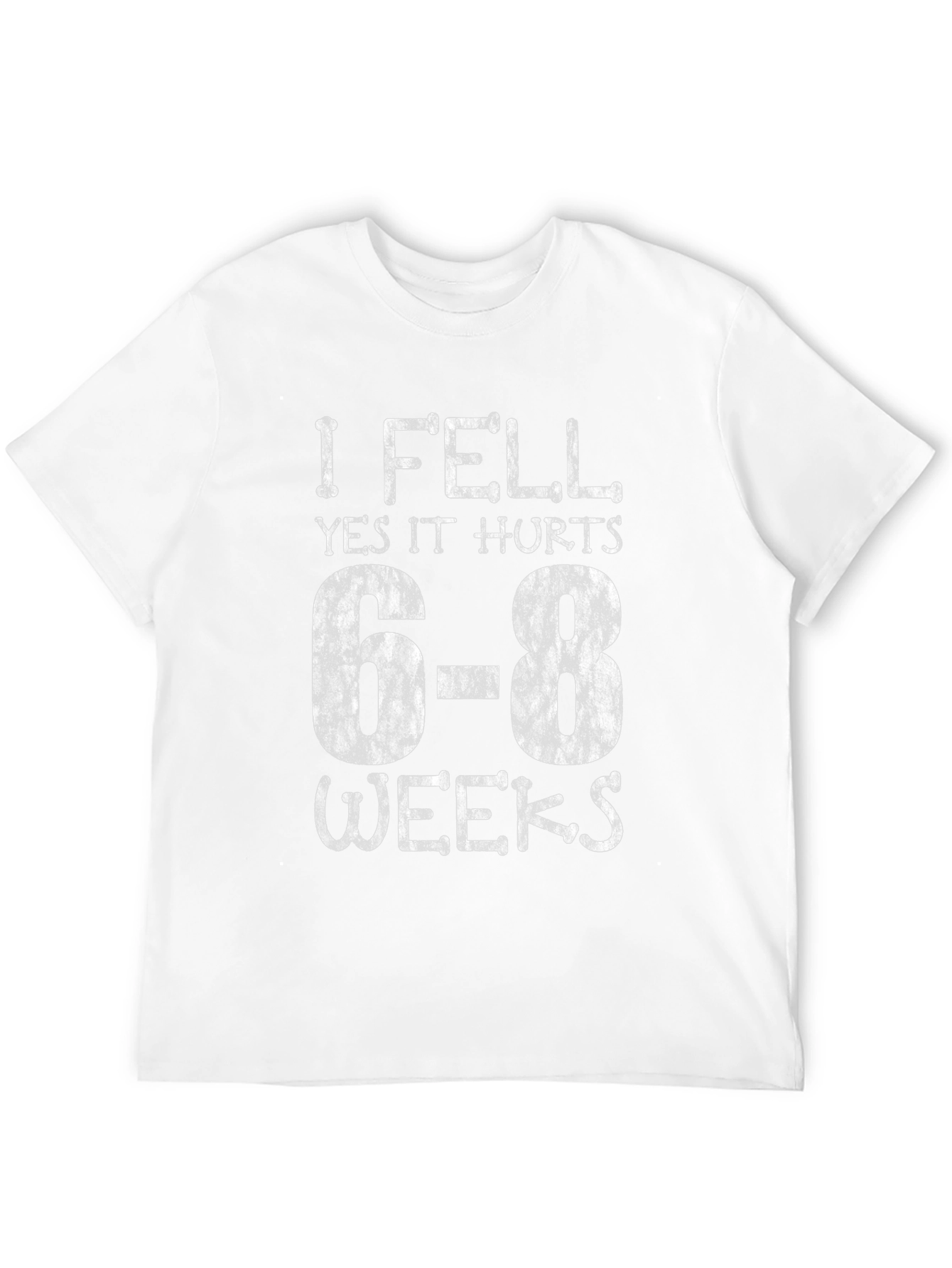 I Fell Yes It Hurts 6-8 Weeks Black T-Shirt