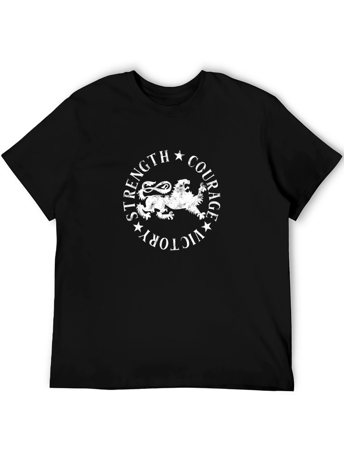 Strength Courage Victory Lion Graphic Tee