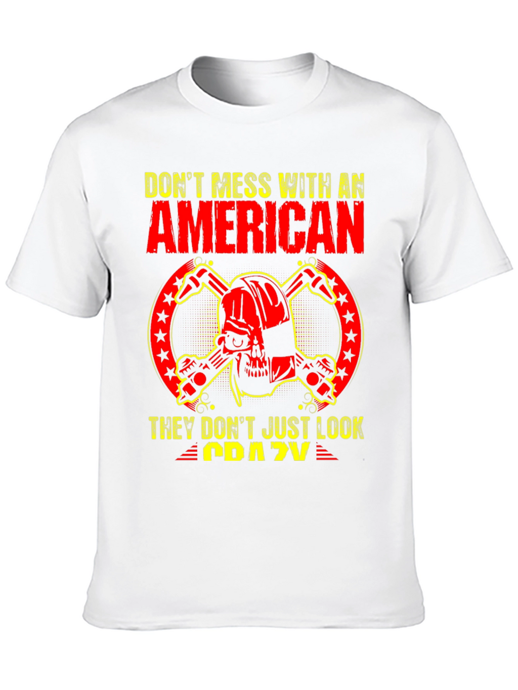 American Skull Graphic T-Shirt - Black