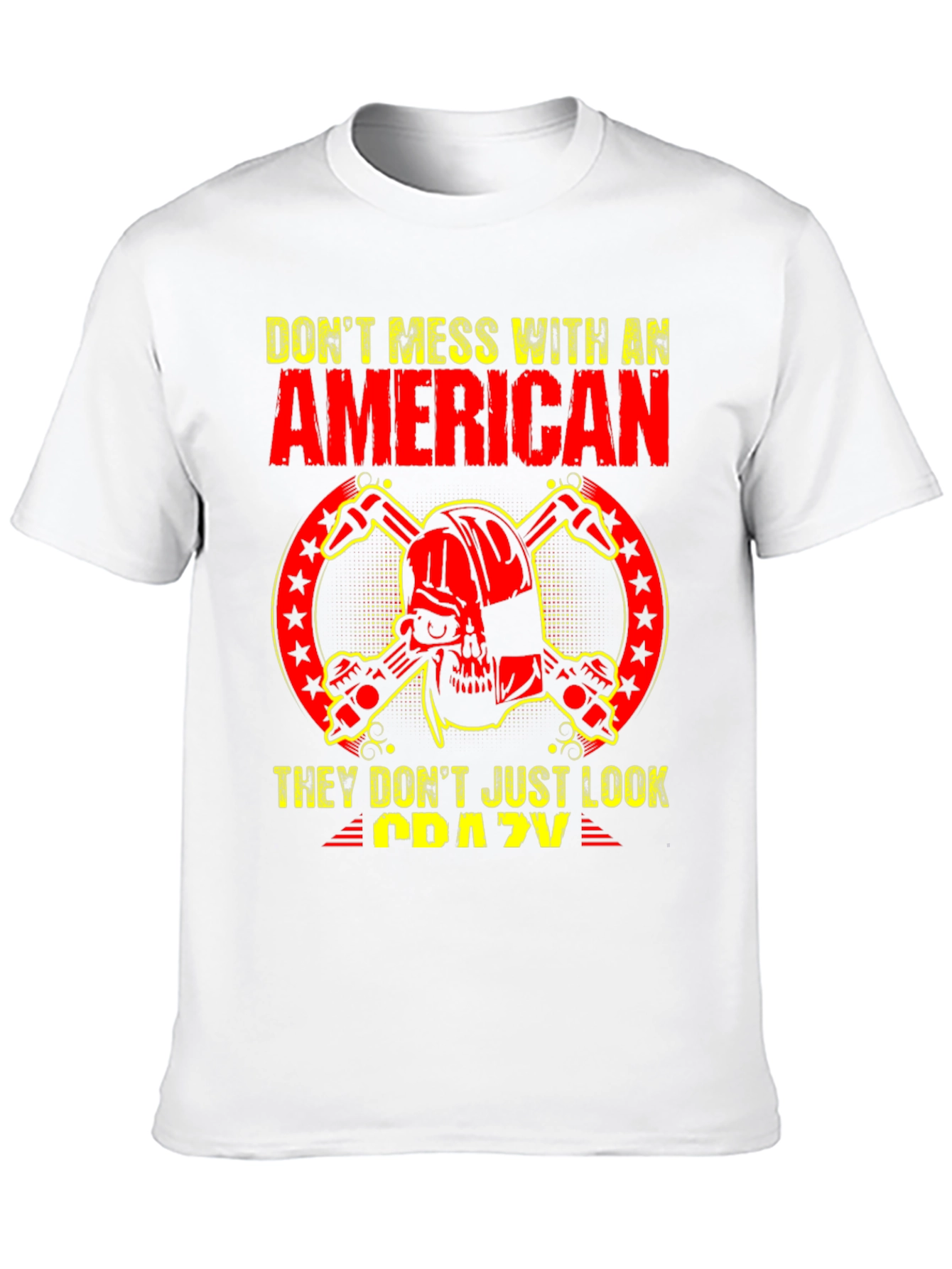 American Skull Graphic T-Shirt - Black