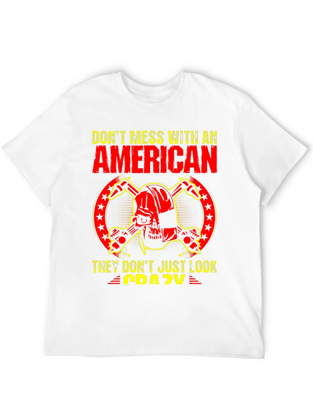 American Skull Graphic T-Shirt - Black