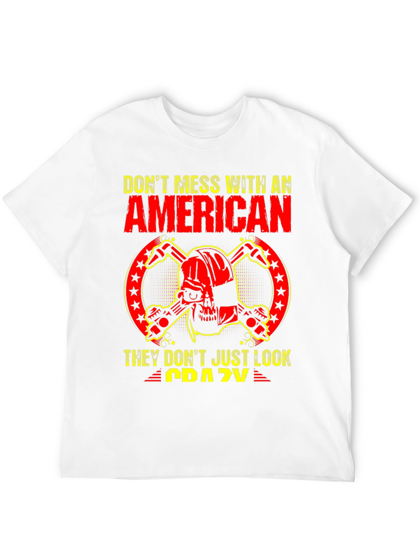 American Skull Graphic T-Shirt - Black