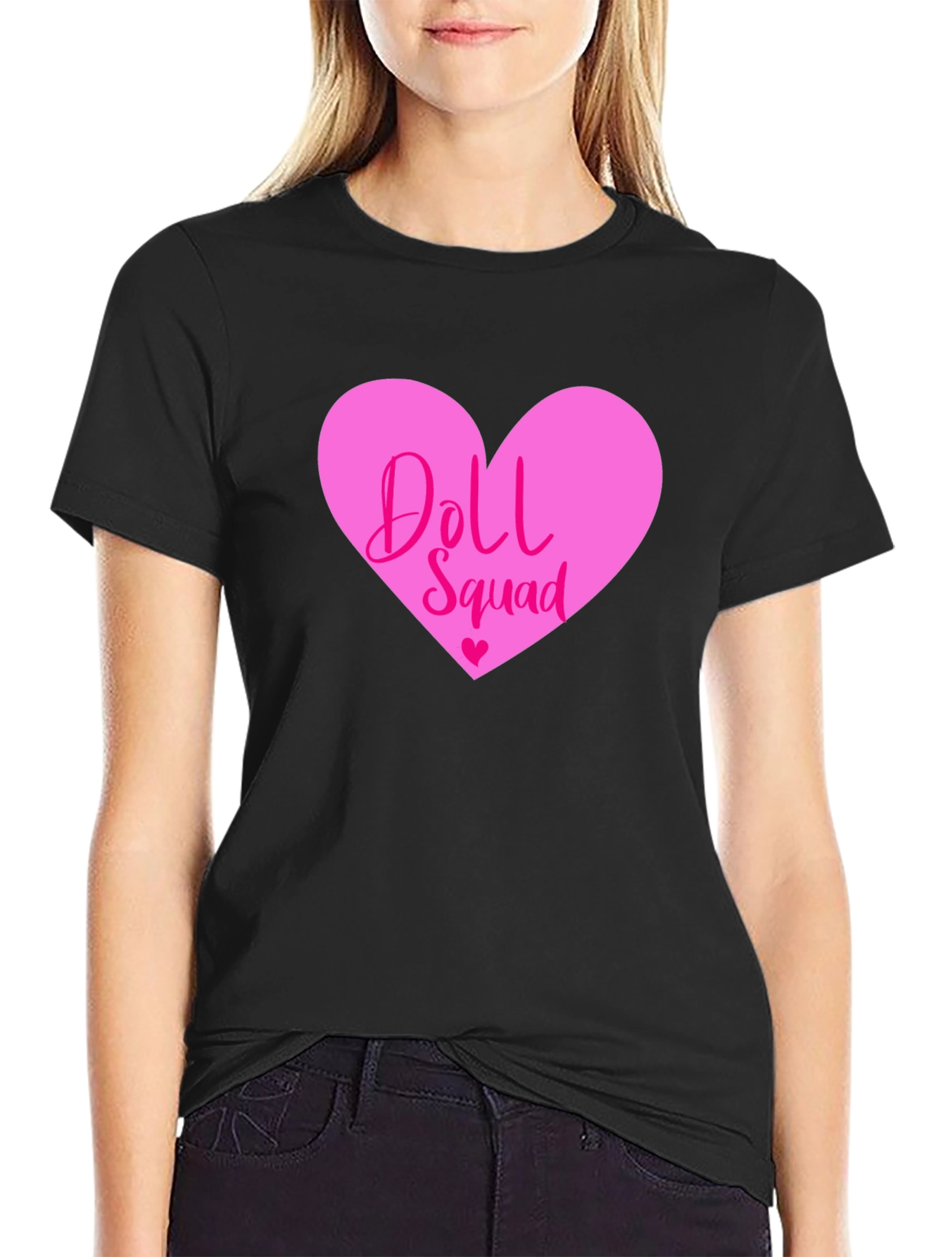 Doll Squad T-Shirt - Pink Heart Design