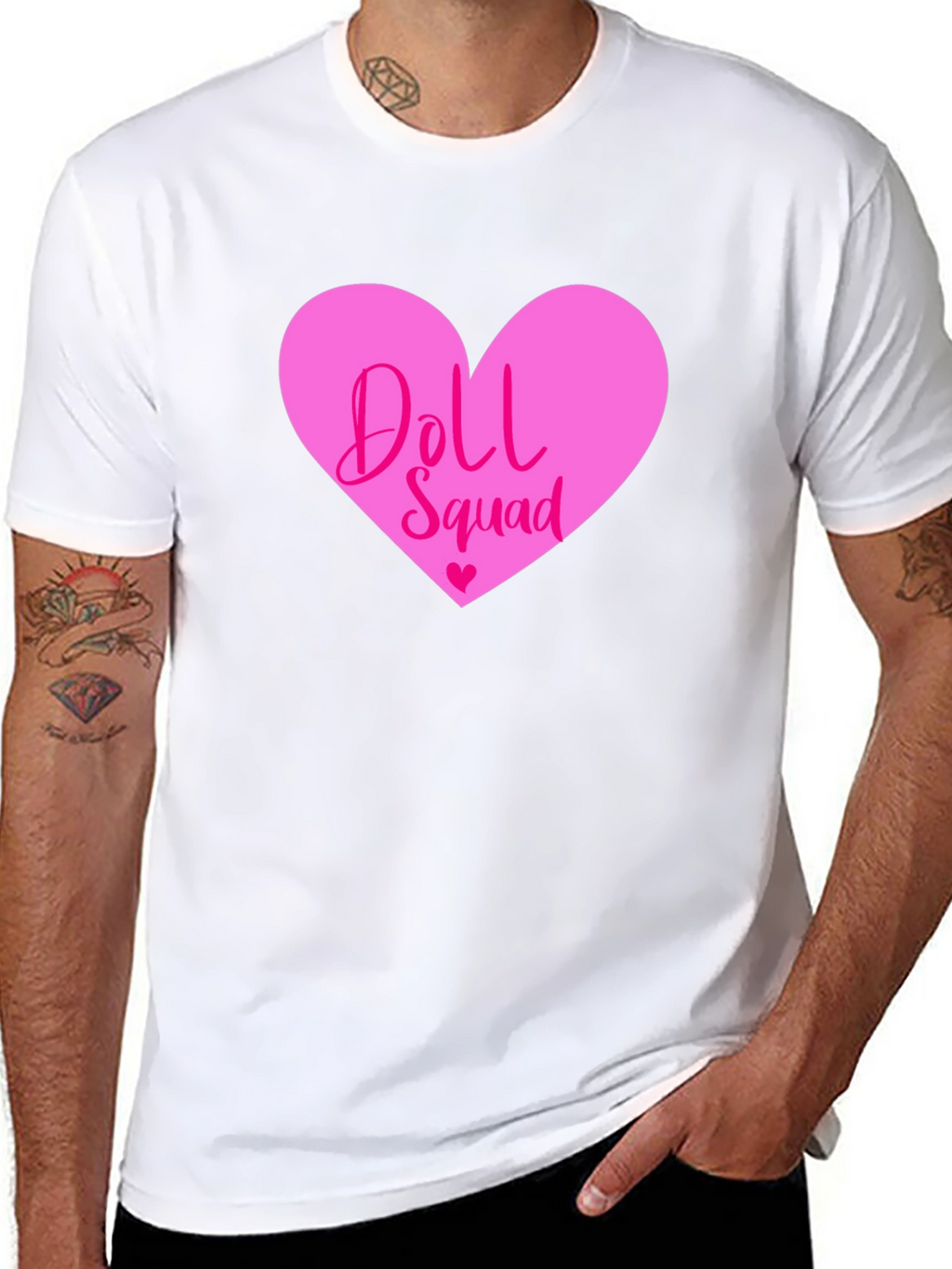 Doll Squad T-Shirt - Pink Heart Design