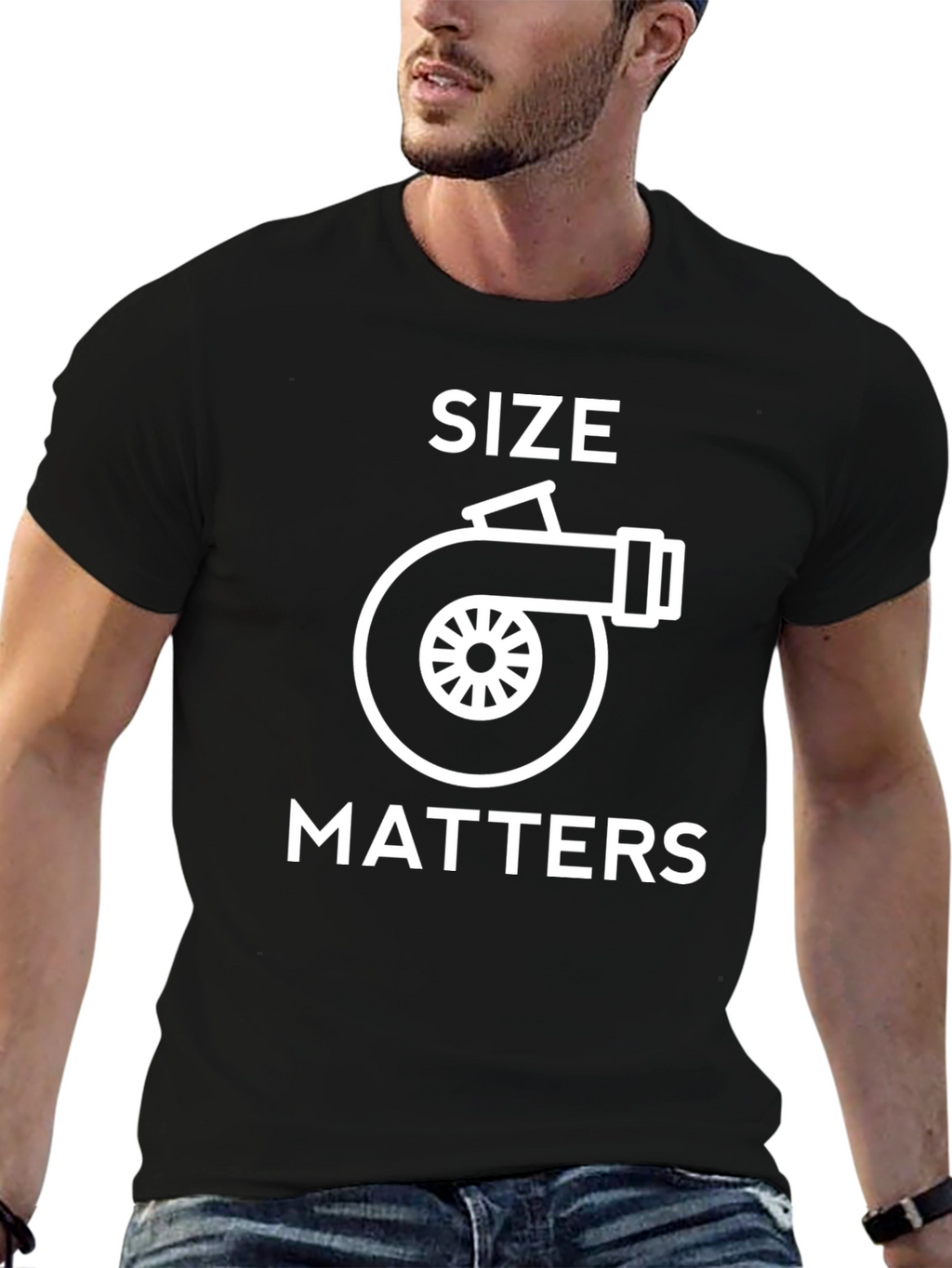 Size Matters Turbo T-Shirt - Black