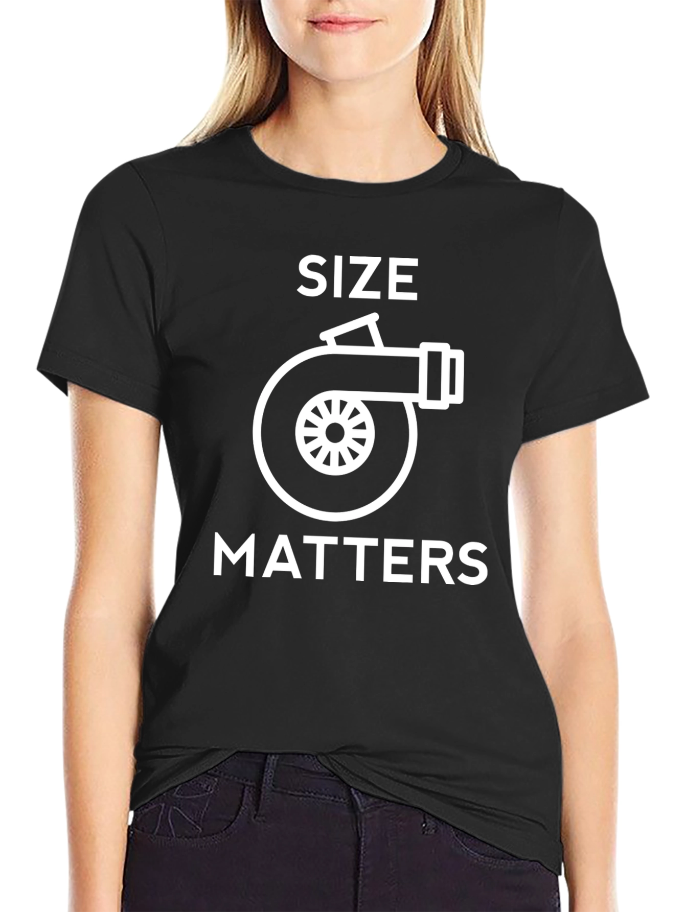 Size Matters Turbo T-Shirt - Black