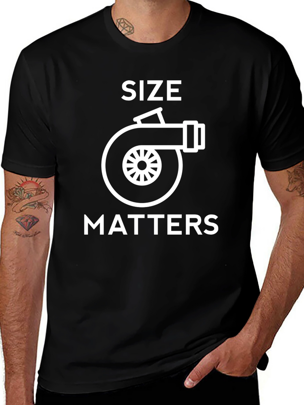 Size Matters Turbo T-Shirt - Black