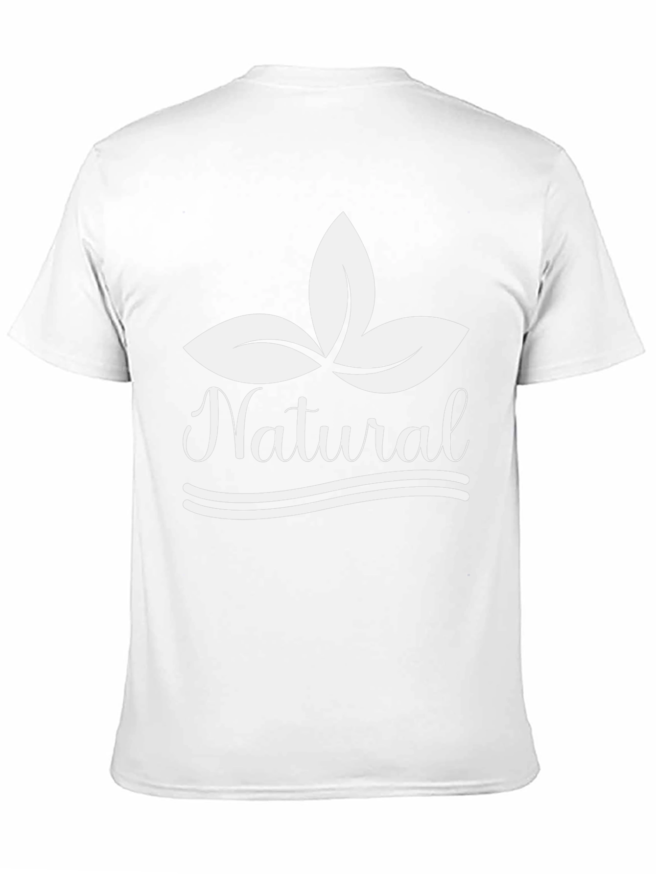 Natural Black T-Shirt with Leaf Graphic