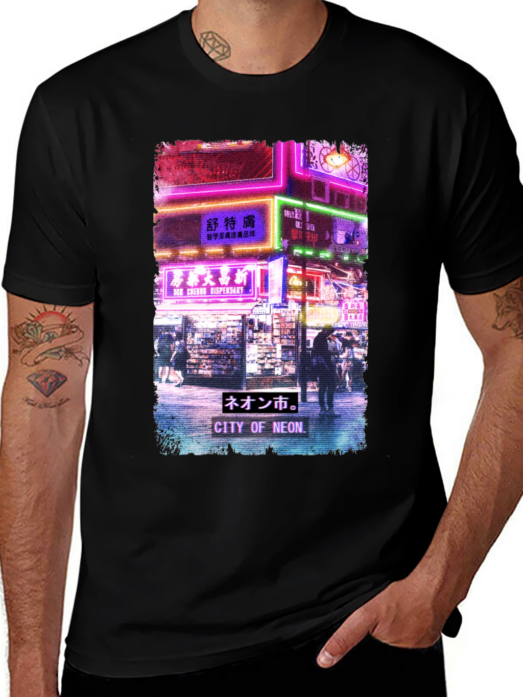 Neon City Graphic Tee - Urban Style Shirt