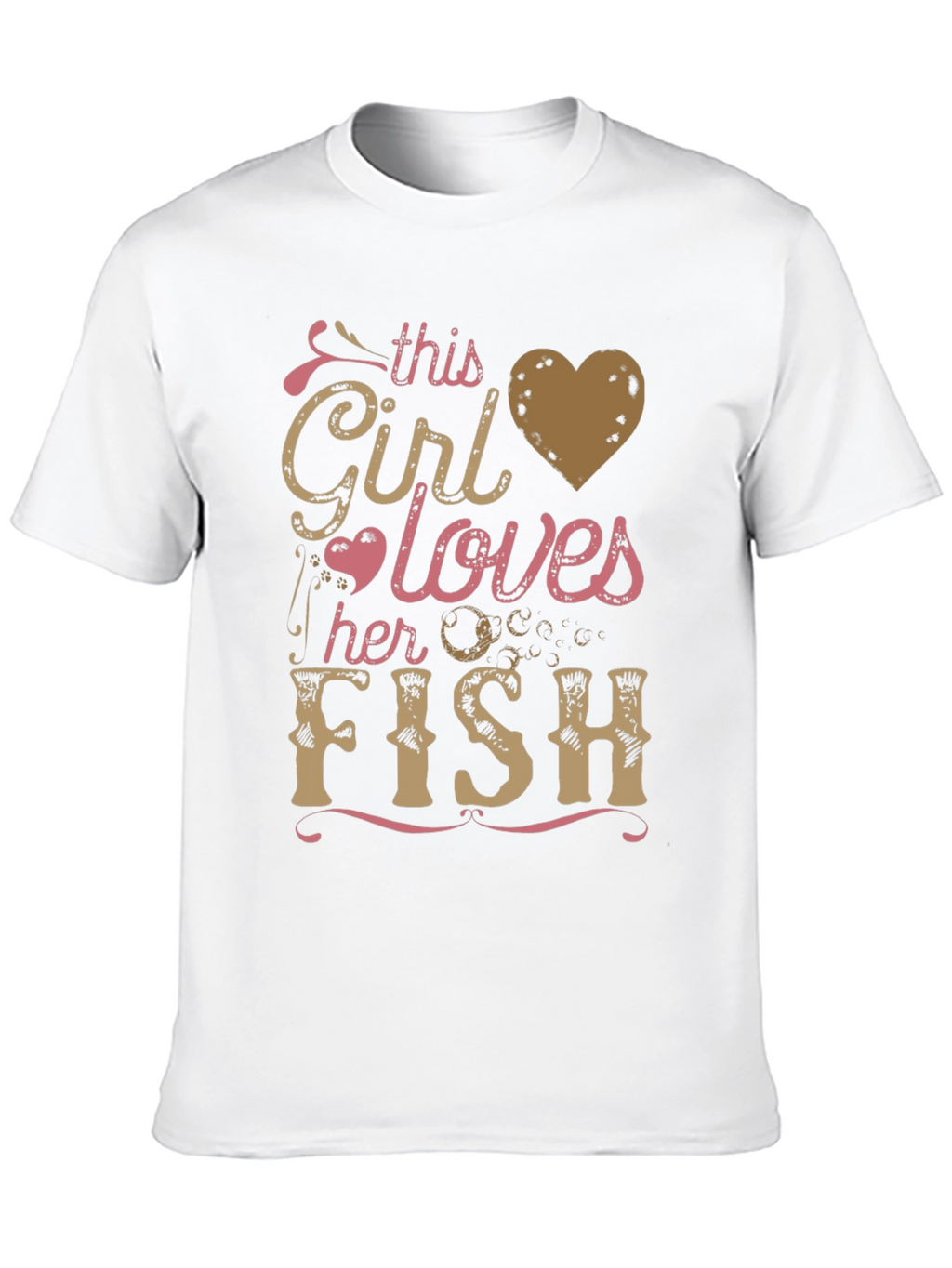 This Girl Loves Her Fish Graphic T-Shirt