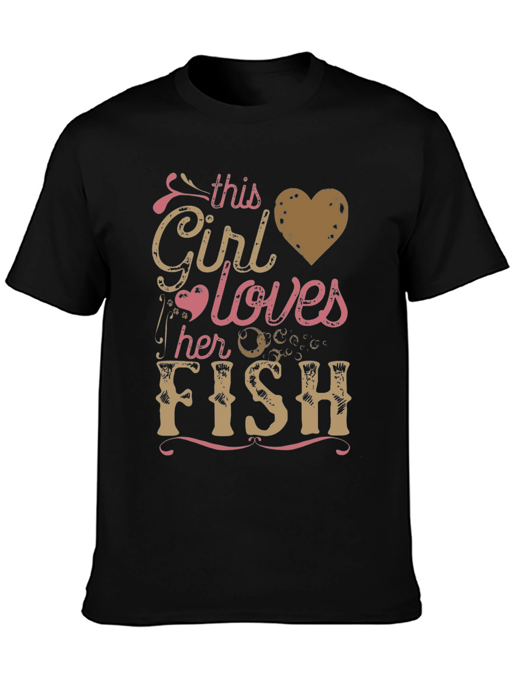 This Girl Loves Her Fish Graphic T-Shirt