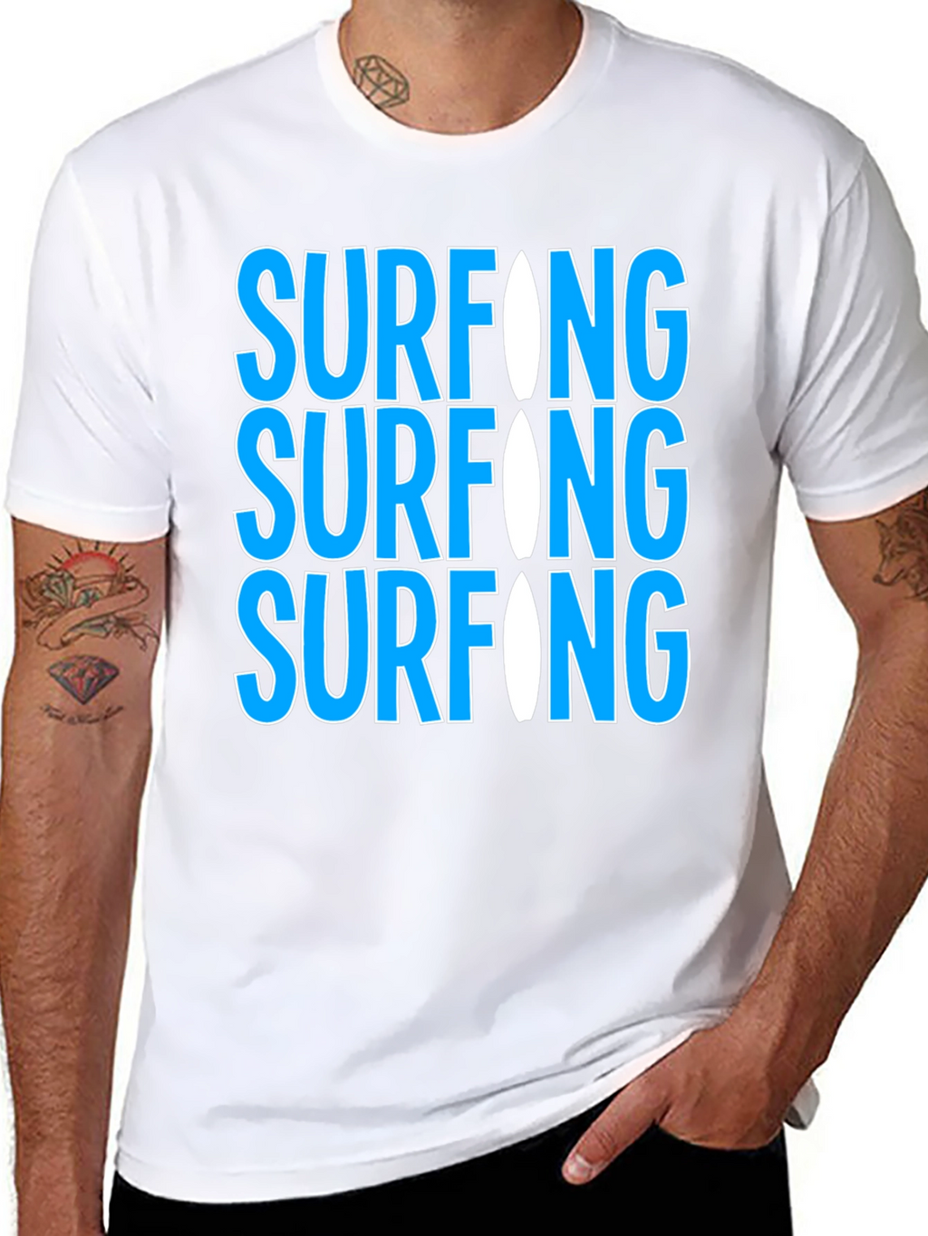 Surfing Graphic Tee - Cool & Casual
