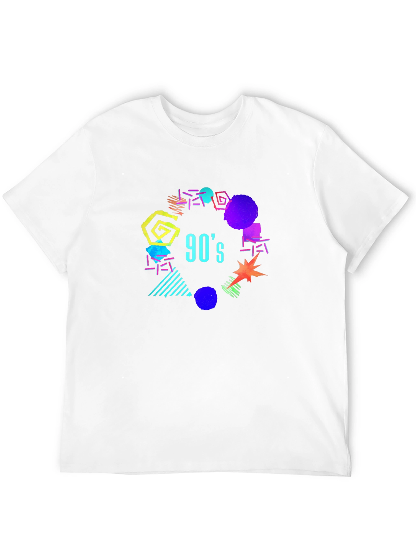 Vibrant 90s Style Graphic T-Shirt