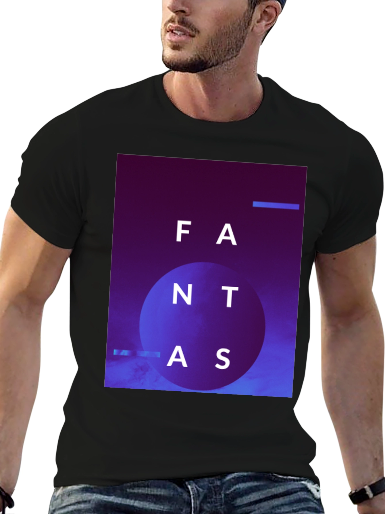 Abstract Fantas Graphic Black T-Shirt