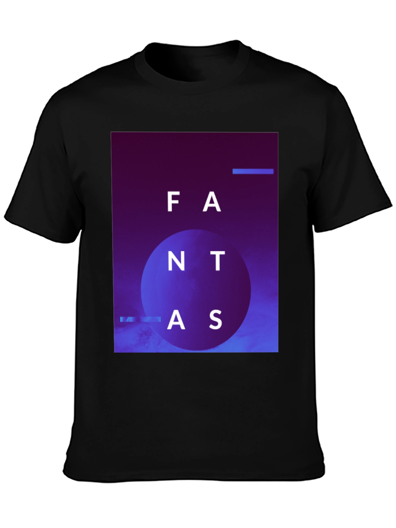 Abstract Fantas Graphic Black T-Shirt