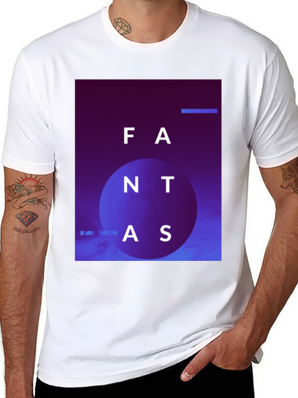 Abstract Fantas Graphic Black T-Shirt