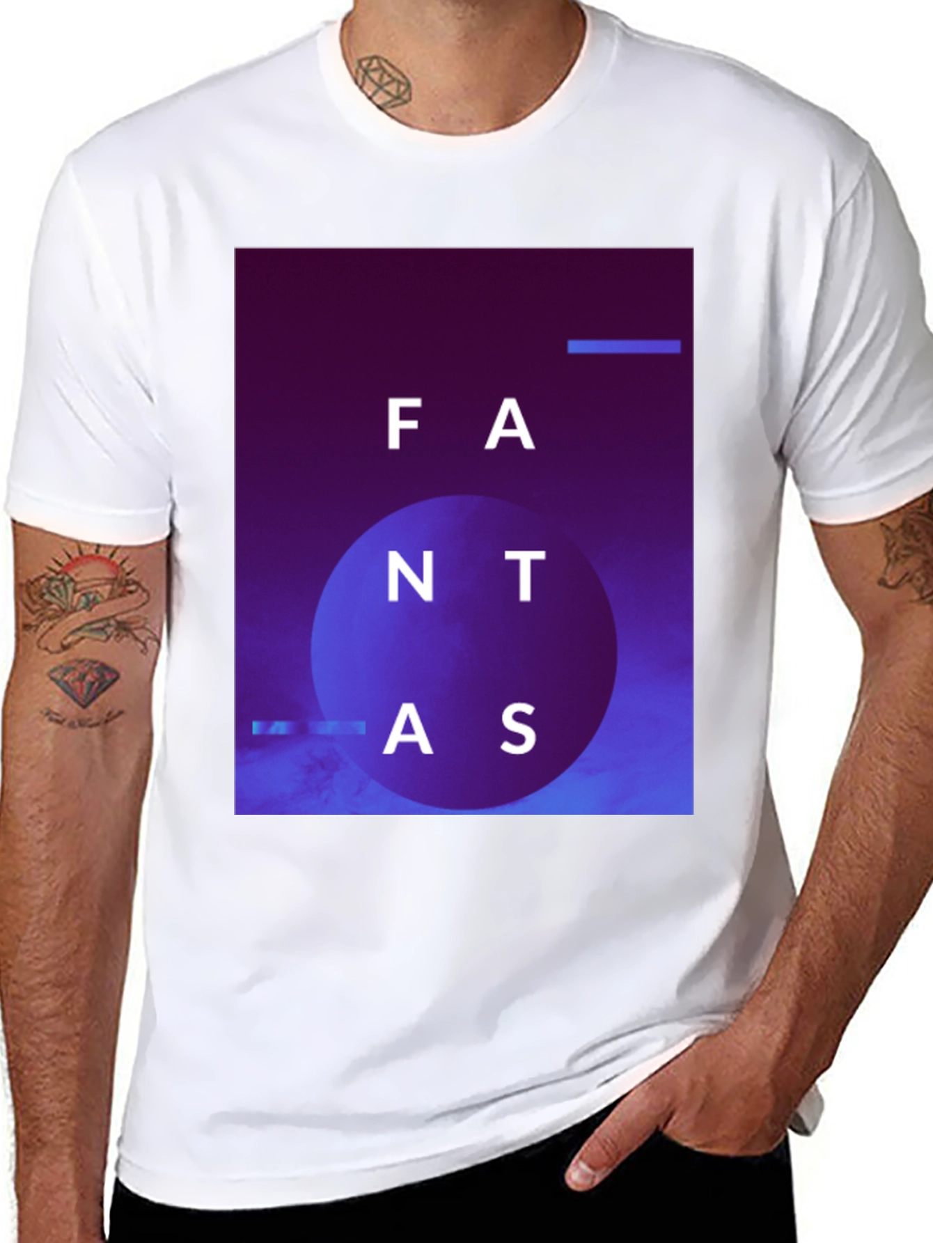 Abstract Fantas Graphic Black T-Shirt