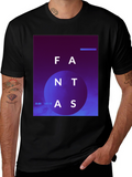 Abstract Fantas Graphic Black T-Shirt