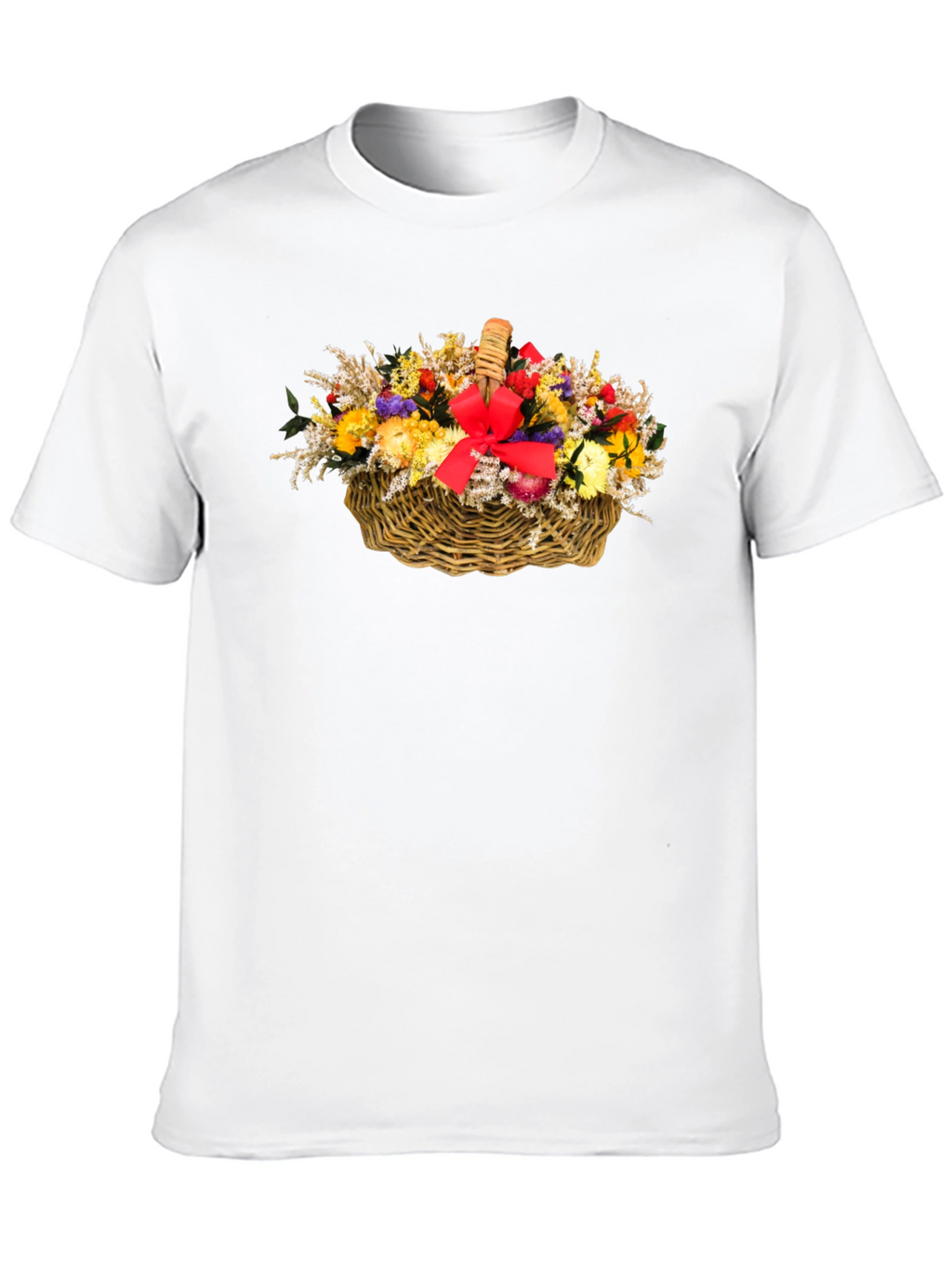 Floral Basket Graphic Tee - Black