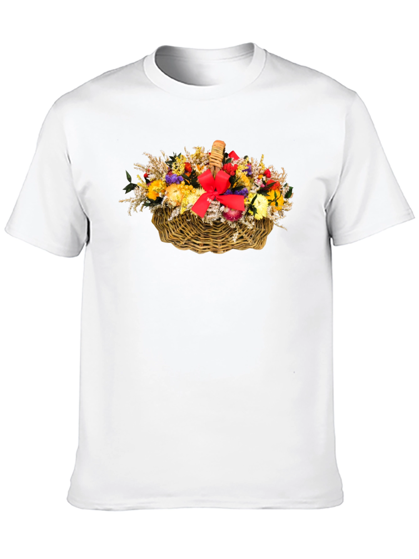 Floral Basket Graphic Tee - Black