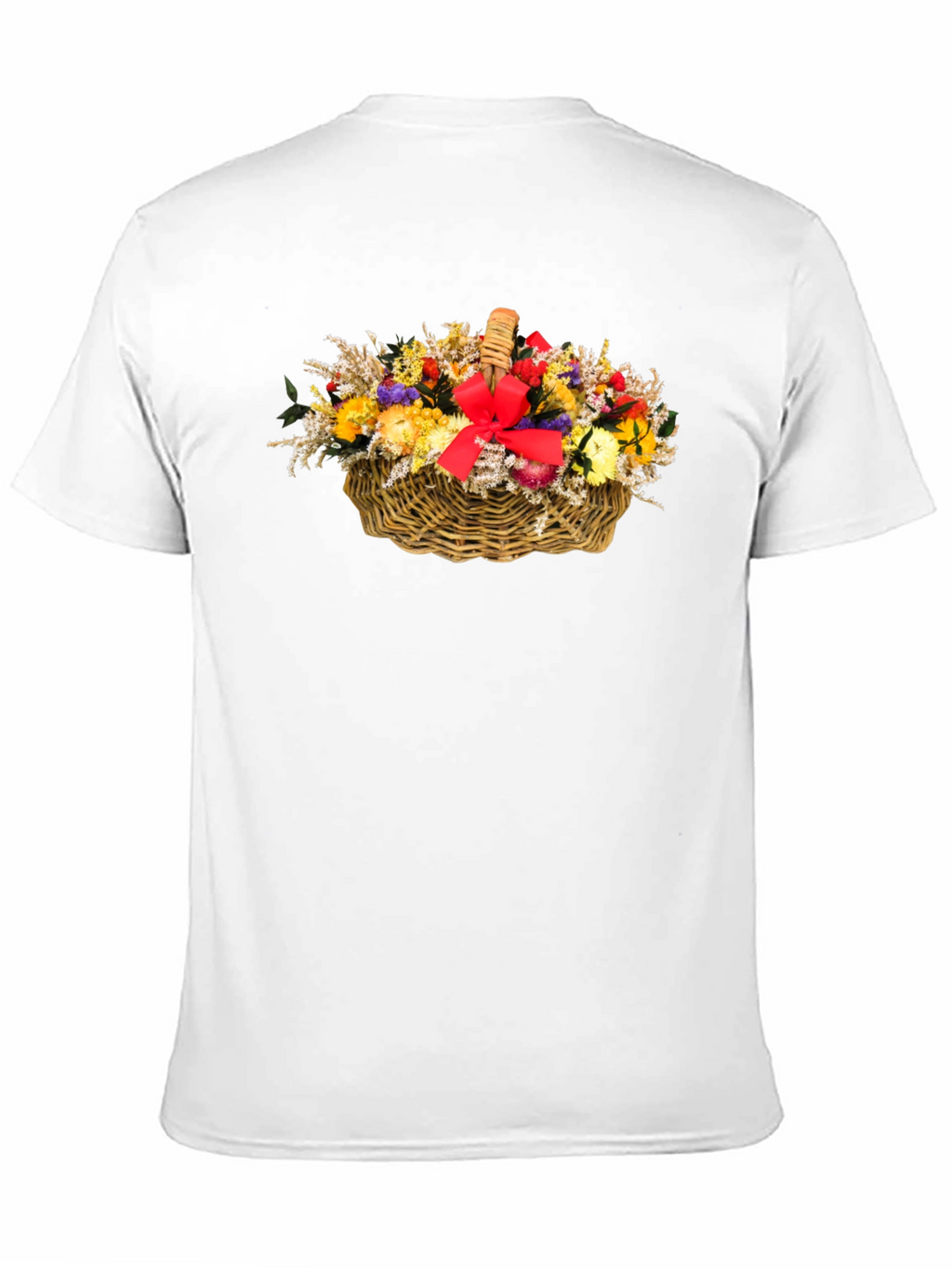 Floral Basket Graphic Tee - Black