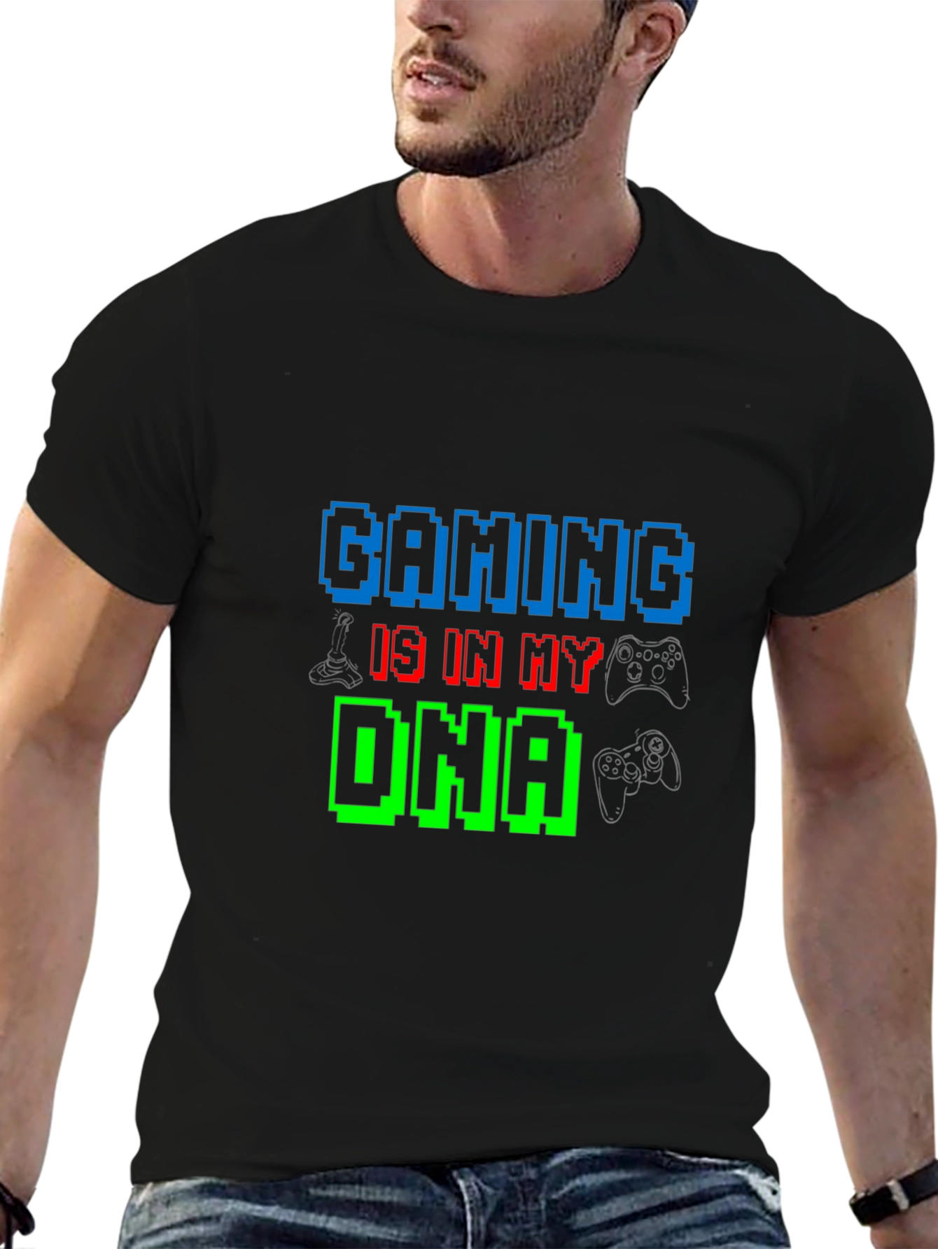 Gaming DNA T-Shirt - Gamer Pixel Tee