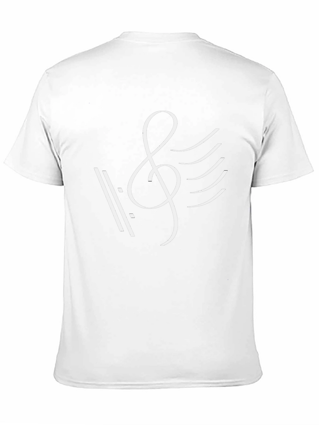 Musical Treble Clef Graphic T-Shirt - Black