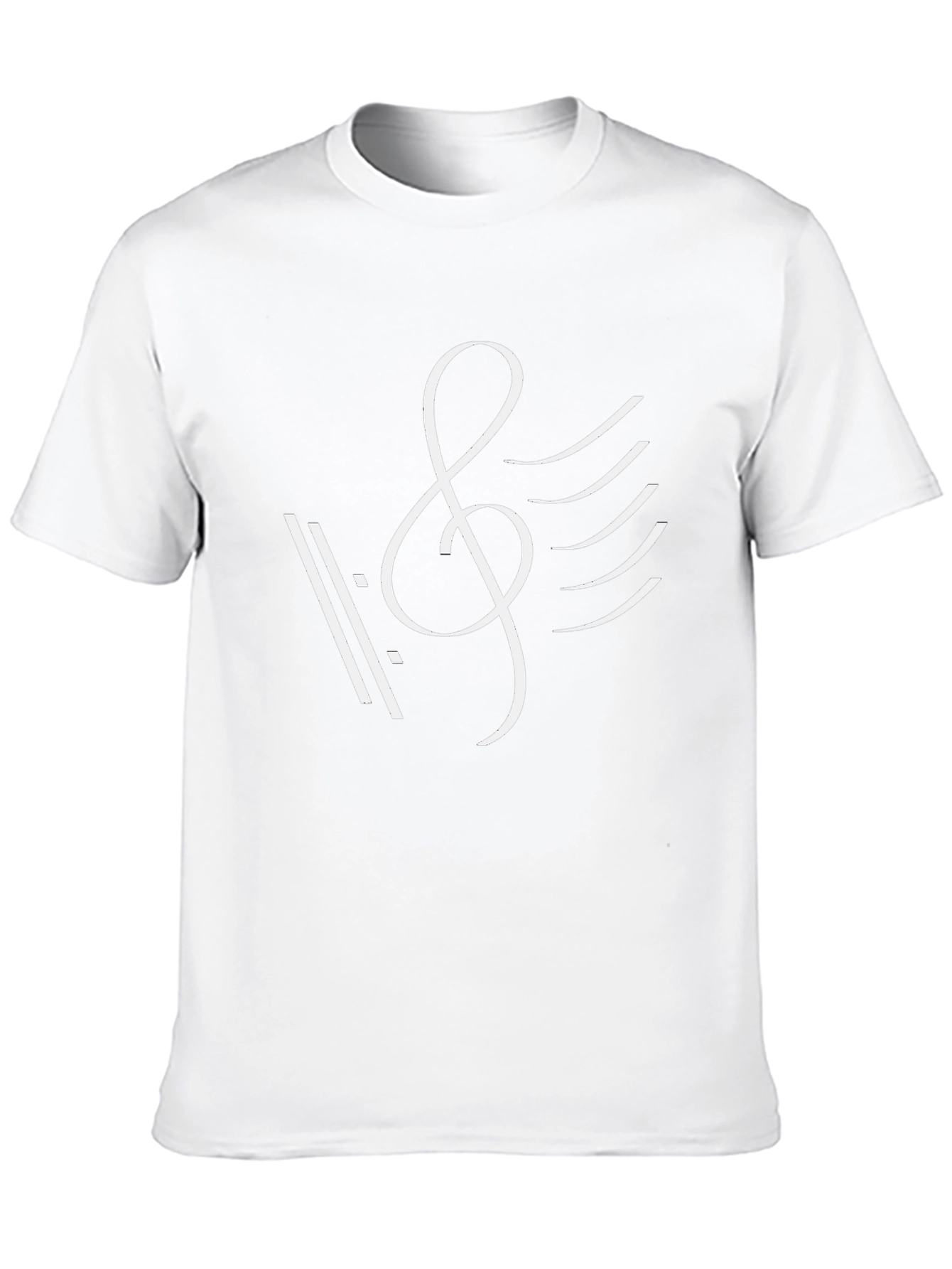 Musical Treble Clef Graphic T-Shirt - Black