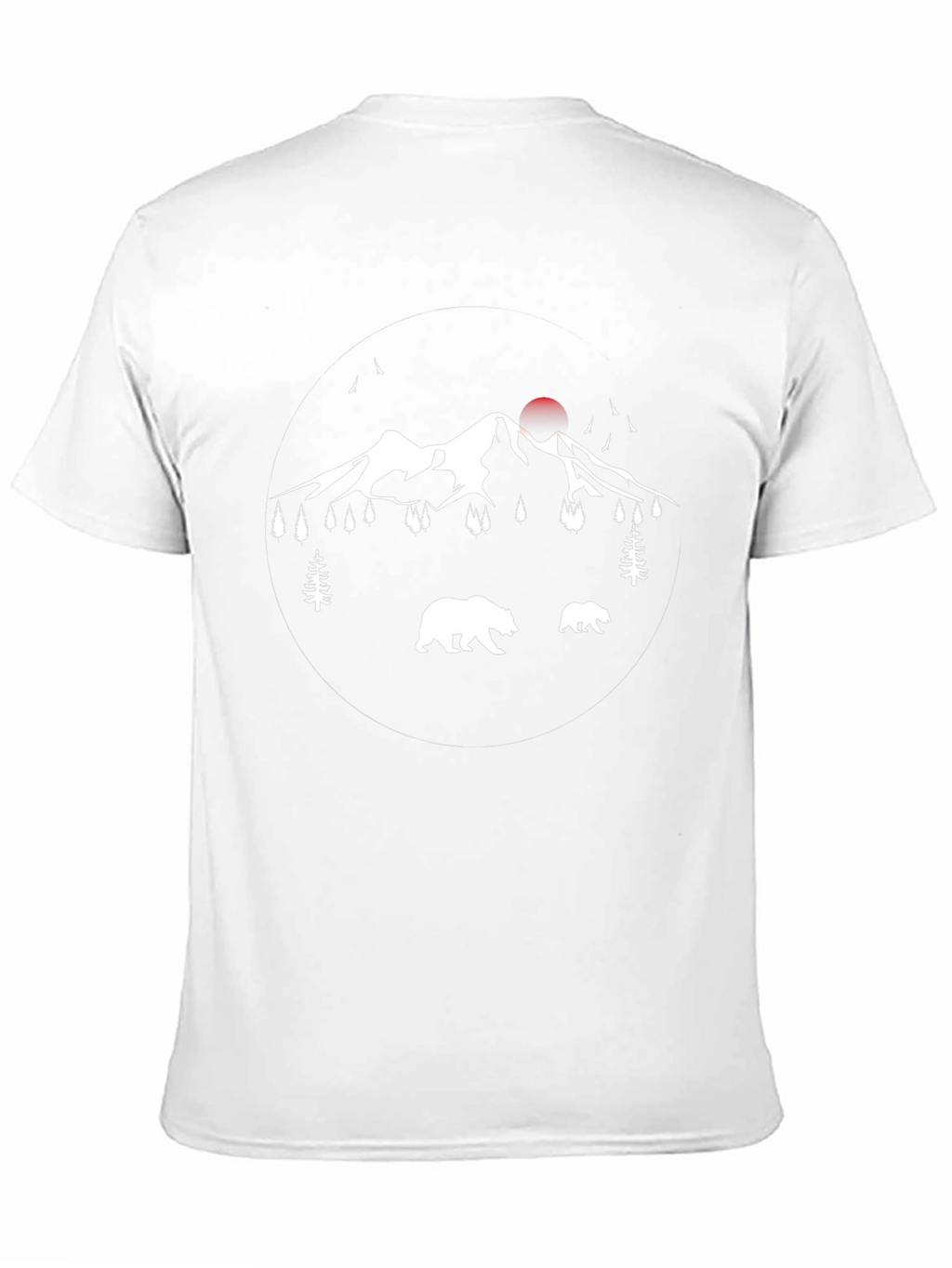 Mountain Bear Graphic Tee - Black Cotton Casual T-Shirt