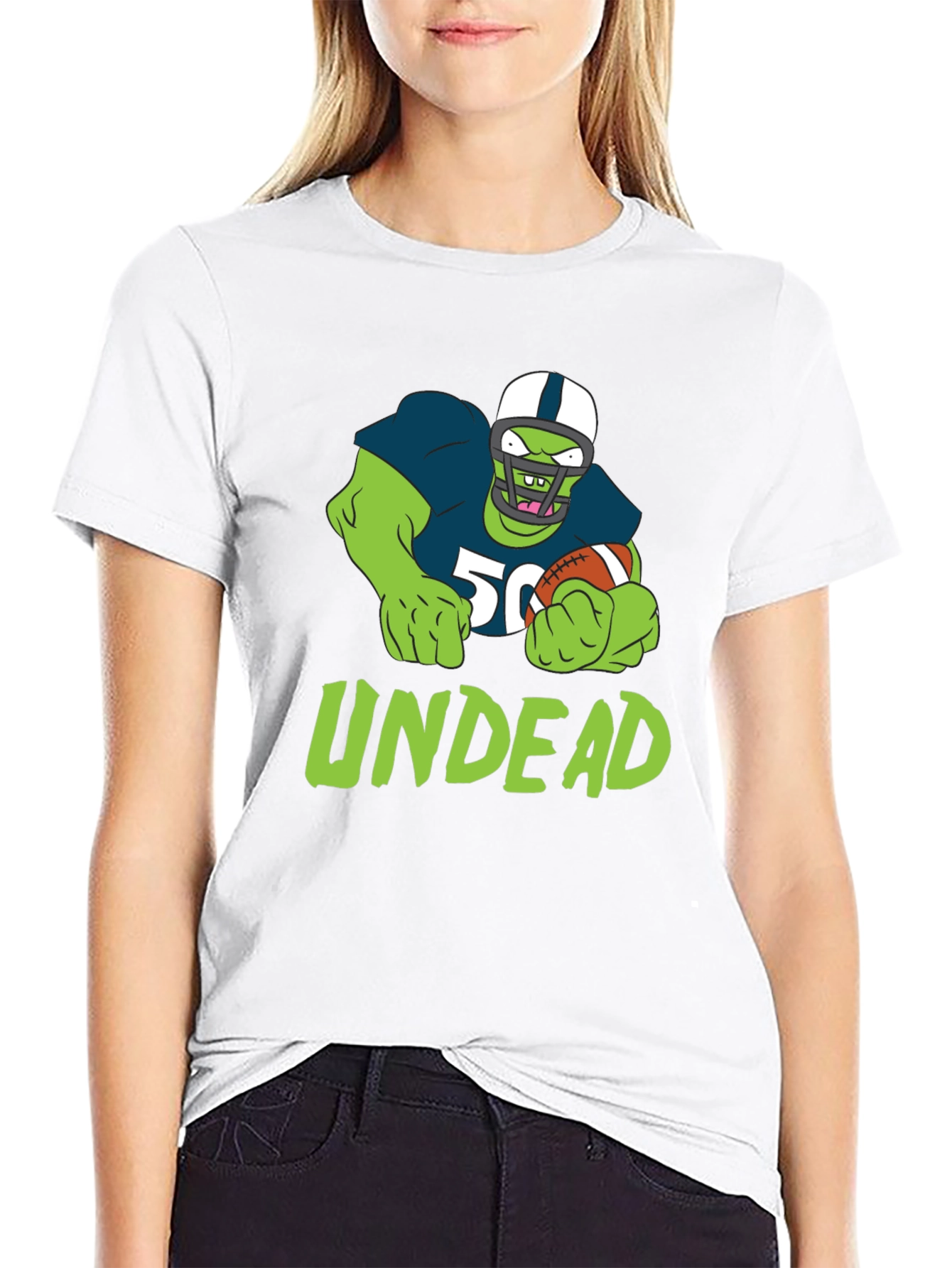 Undead Football T-Shirt - Unique Zombie Sports Tee