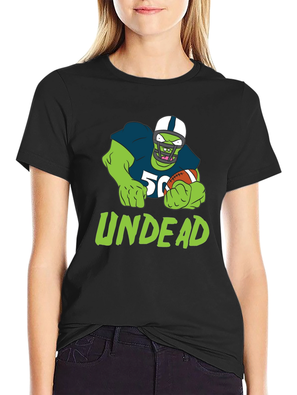 Undead Football T-Shirt - Unique Zombie Sports Tee