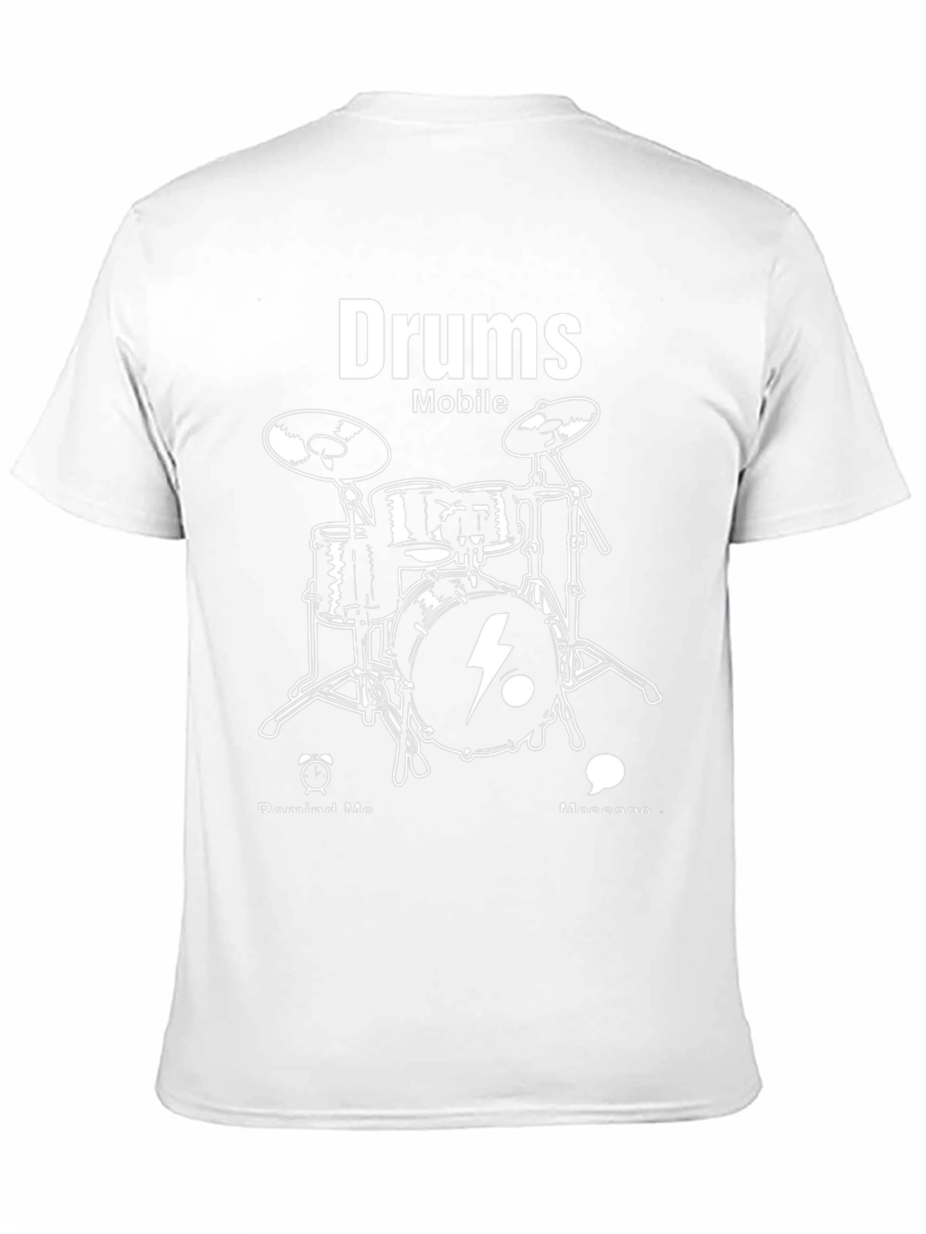 Drums Mobile Graphic T-Shirt - Black