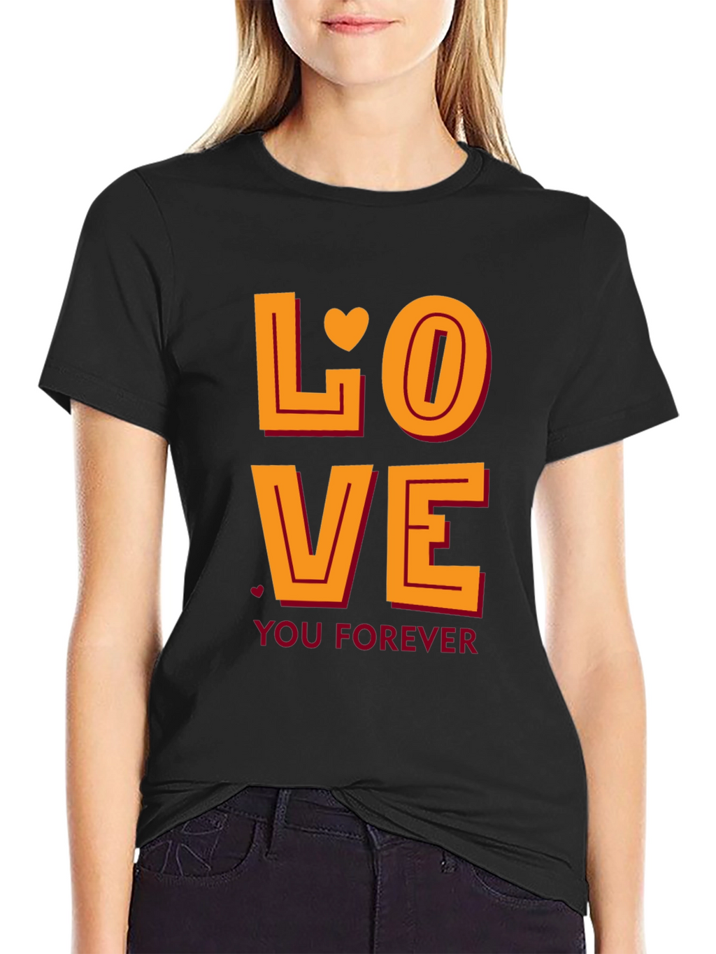 Love You Forever Graphic Tee - Black