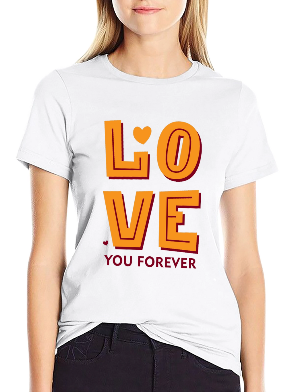 Love You Forever Graphic Tee - Black