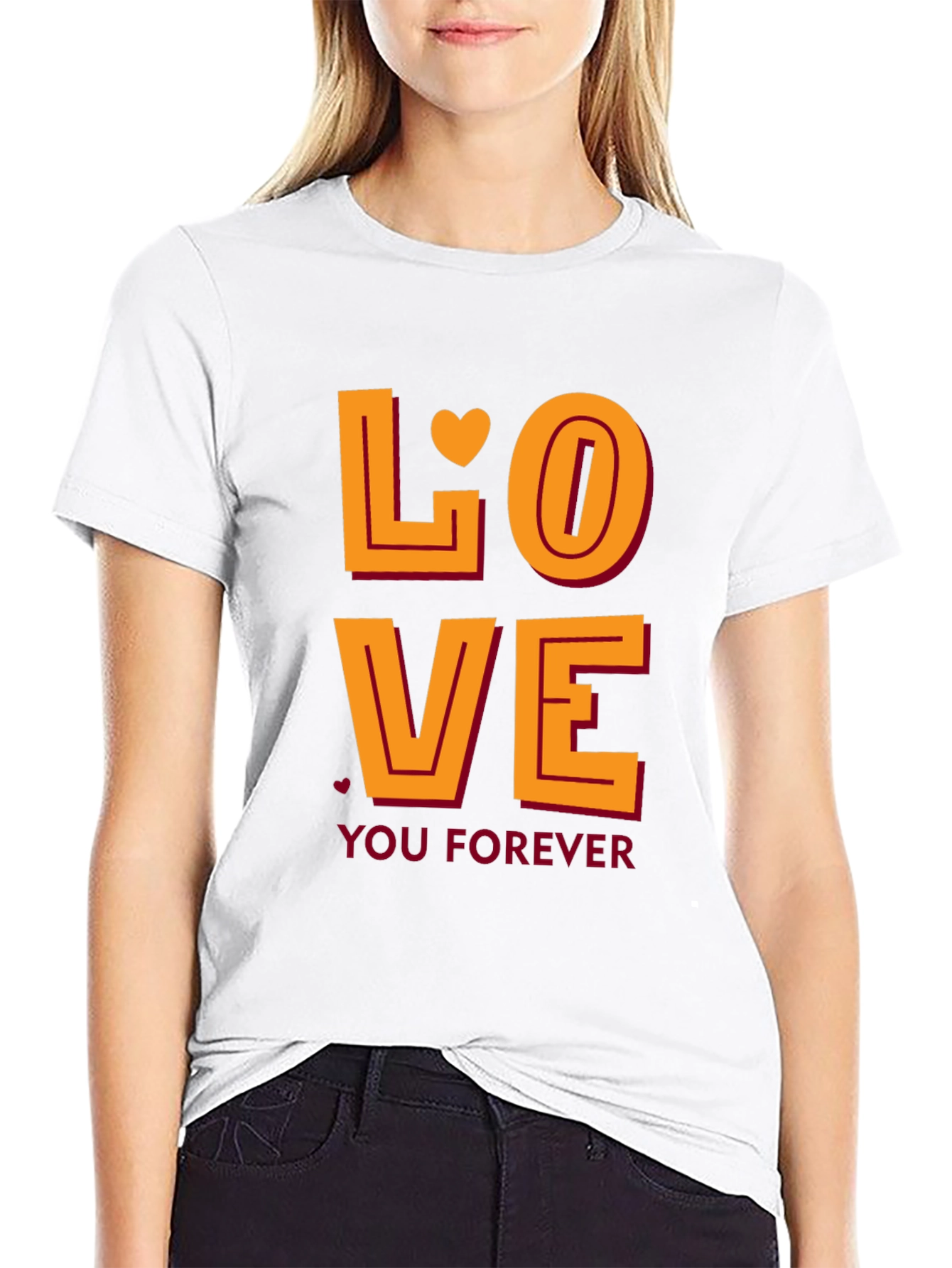 Love You Forever Graphic Tee - Black