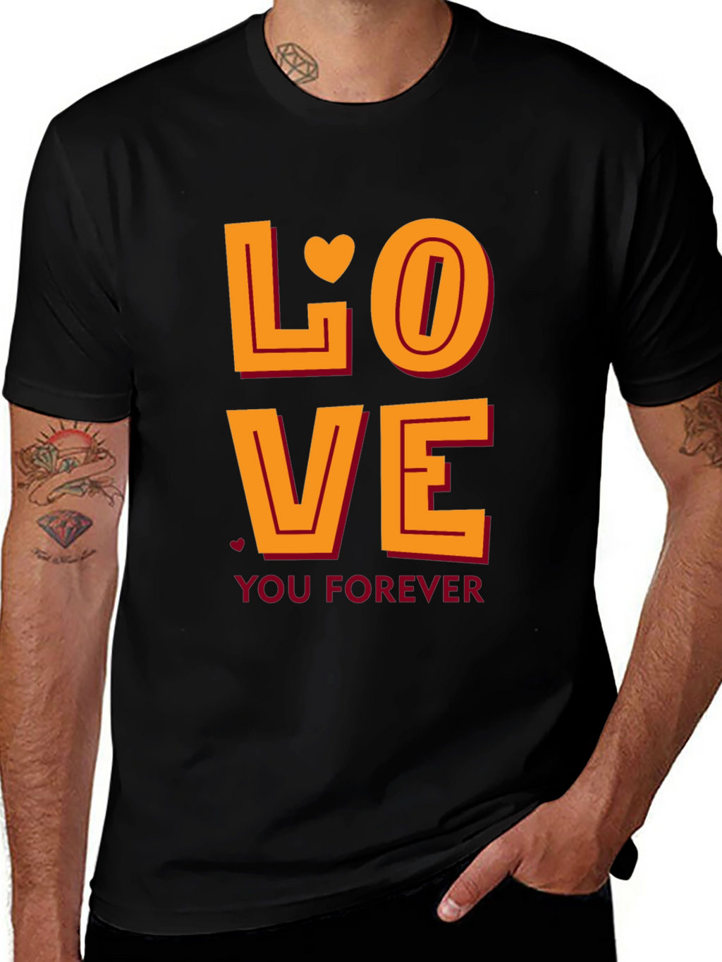 Love You Forever Graphic Tee - Black